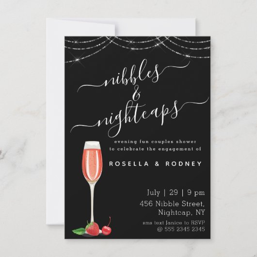 Nocturnes Nibbles Budget Couples Douche Invitation (Devant)
