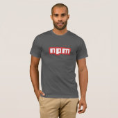 Node Package Manager T-Shirt (Donkergrijs) (Voorkant volledig)