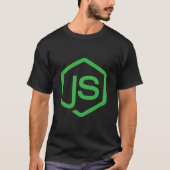 Nodejs logo JavaScript Web Developer T-shirt (Voorkant)