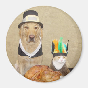 Nodig een vriend voor Thanksgiving uit Magneet