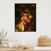 Nodig voor Maart de Tea van Hare uit - de Hatter Poster (Keuken)