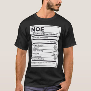 Noe Nutrition Information Probleem oplossen Hard W T-shirt