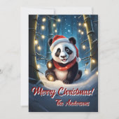 Noël 10 panda, Joyeuses fêtes, carte de Noël (Devant)