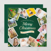 Noël 12 Photo Collage Carte de vacances (Devant / Derrière)