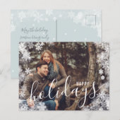 Noël 1 Photo Carte postale Fête des neiges Glace (Devant / Derrière)