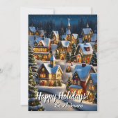 Noël 1 Village, Joyeuses fêtes, Carte de Noël (Devant)