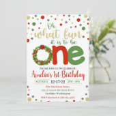 Noël 1er anniversaire Invitation (Debout devant)