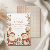 Noël 1er anniversaire Invitation pour garçons hive