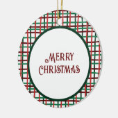 Noël 2023 Ornement en céramique rouge et vert (Gauche)