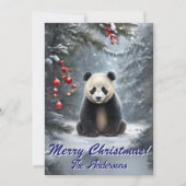 Noël 2 panda, Joyeuses fêtes, Carte de Noël (Devant)
