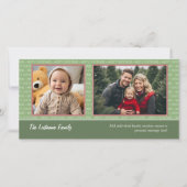 Noël 2 photo rouge et vert - Carte de vacances (Devant)