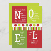 NOEL 2-sided kerstkaart voor scripts (Voorkant / Achterkant)