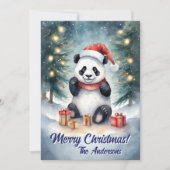 Noël 3 panda, Joyeuses fêtes, Carte de Noël (Devant)