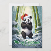 Noël 7 panda, Joyeuses fêtes, carte de Noël (Devant)