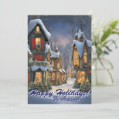Noël 7 Village, Joyeuses fêtes, Carte de Noël (Debout devant)