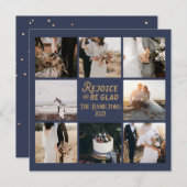 Noël 8 photo Collage Carte de vacances de la Marin (Devant / Derrière)