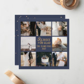 Noël 8 photo Collage Carte de vacances de la Marin (Devant/Arrière en situation)