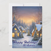 Noël 8 Village, Joyeuses fêtes, Carte de Noël (Devant)