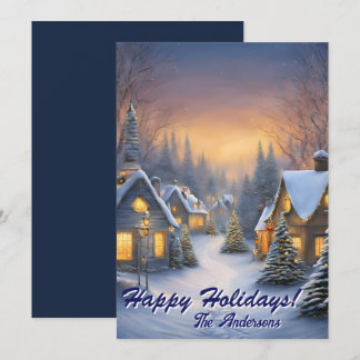 Noël 8 Village, Joyeuses fêtes, Carte de Noël