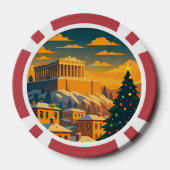 Noël à Athènes Jetons de Poker - Grèce festive (Verso)