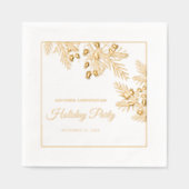 Noël À feuillage persistant Gold Foil Office Fête (Recto)