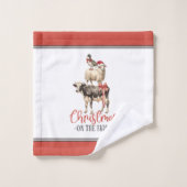 Noël à la ferme Barnyard animal (Gant de toilette)