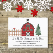 Noël à la ferme Rustic Invitation de fête de vacan