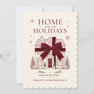 Noël à la maison Carte de Noël pour clients agents