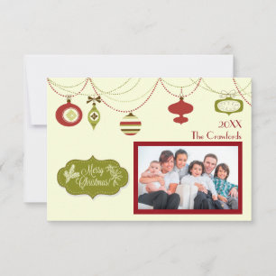 Noël à l'ancienne - Carte de Noël 3x5