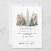 Noël à New York faire-part de mariage (Devant)