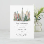 Noël à New York faire-part de mariage (Debout devant)