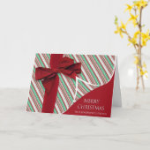 Noël À Nos Amis Cadeau Grande Carte Bow (Fleur jaune)