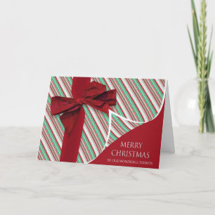 Noël À Nos Amis Cadeau Grande Carte Bow