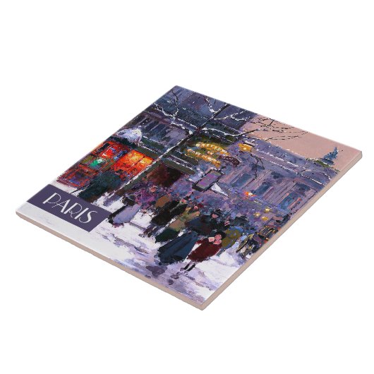 Noël à Paris. Carreaux en céramique de Noël (Côté)