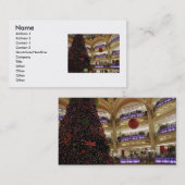 Noël à Paris Carte de visite (Devant / Derrière)
