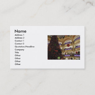 Noël à Paris Carte de visite