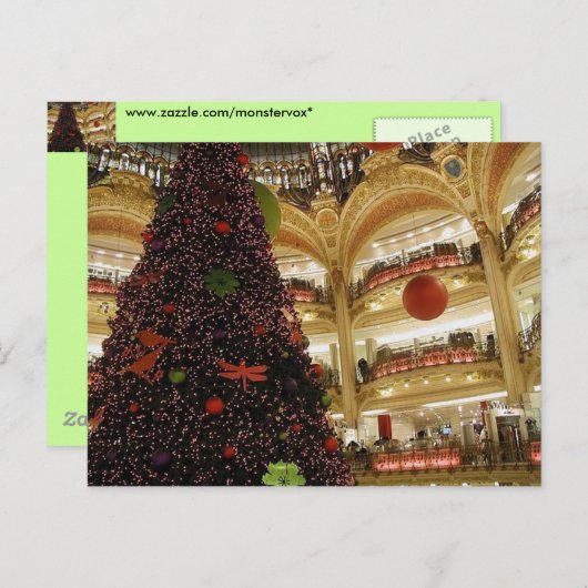 Noël à Paris Carte postale (Devant / Derrière)