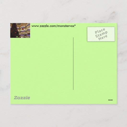 Noël à Paris Carte postale (Dos)