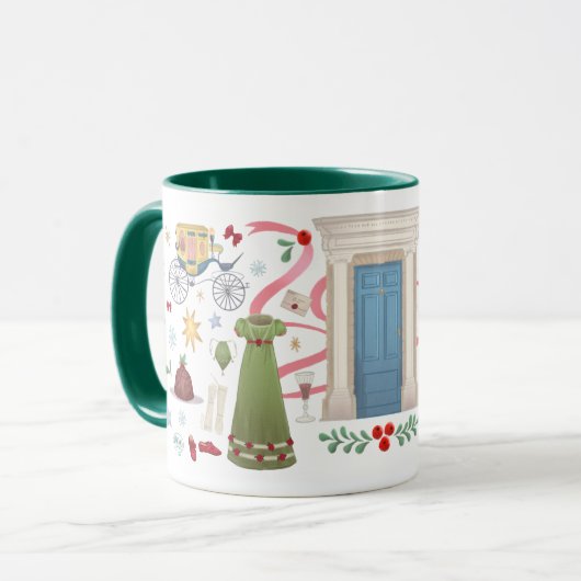Noël à Randalls Mug (Hunter Green) (Devant gauche)