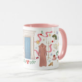 Noël à Randalls Mug (Rose) (Devant droit)