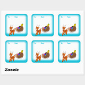 Noël à Reindeer à/de Étiquette à la frontière (Feuille)