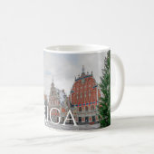 Noël à Riga Lettonie Café Mug (Devant droit)