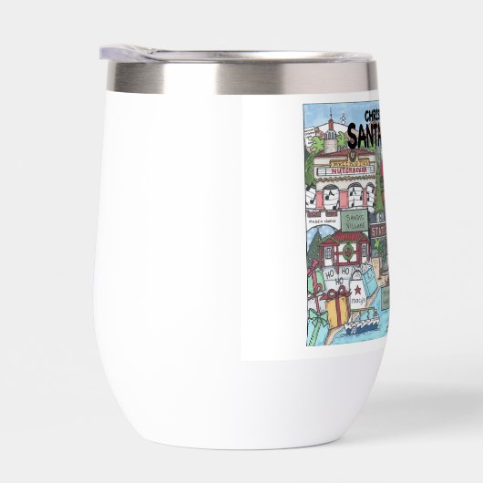 Noël à Santa Barbara Gobelet à vin (Droite)