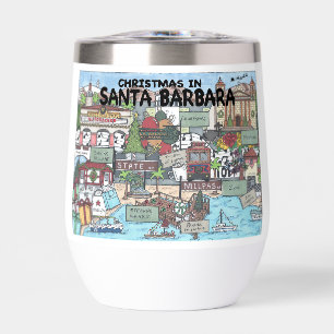 Noël à Santa Barbara Gobelet à vin