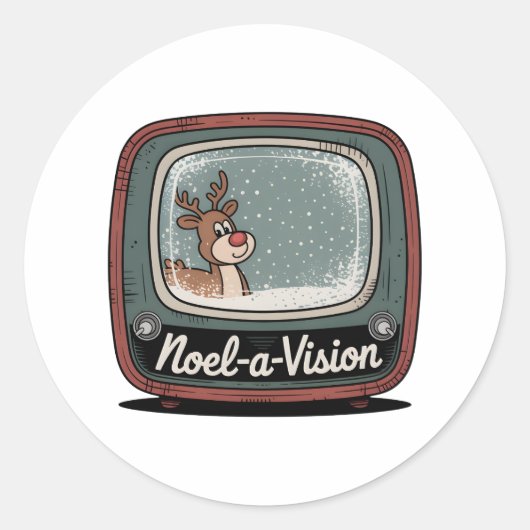 Noel-a-Vision Ronde Sticker (Voorkant)