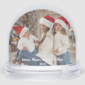 Noël Accueil Famille Photo Snow Globe (Arrière)