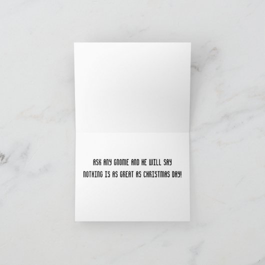 NOËL ACCUEILLE "STYLE GNOME" ET SI MIGNON ! CARTE (Intérieur)