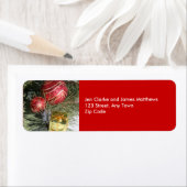 Noël Adresse de retour Étiquettes Arbre de l'ornem (En situation)