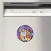 Noël Aimant Cadeau Couple Gnomes Chanter (In Situ (Lave-vaisselle))