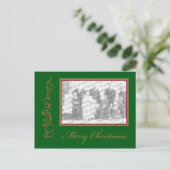 Noël ajoutent votre carte postale de cadre de (Debout devant)